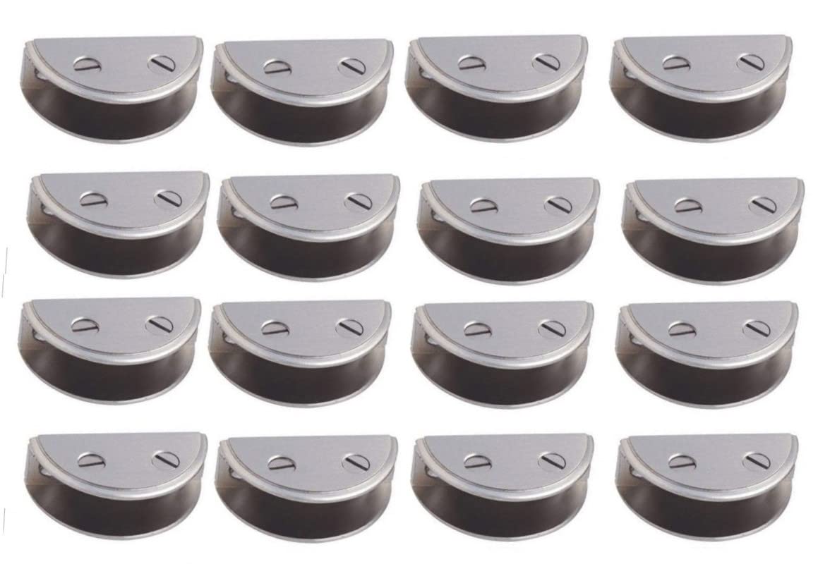 Stainless Steel Glass Shelf Brackets - 4 Pack -4