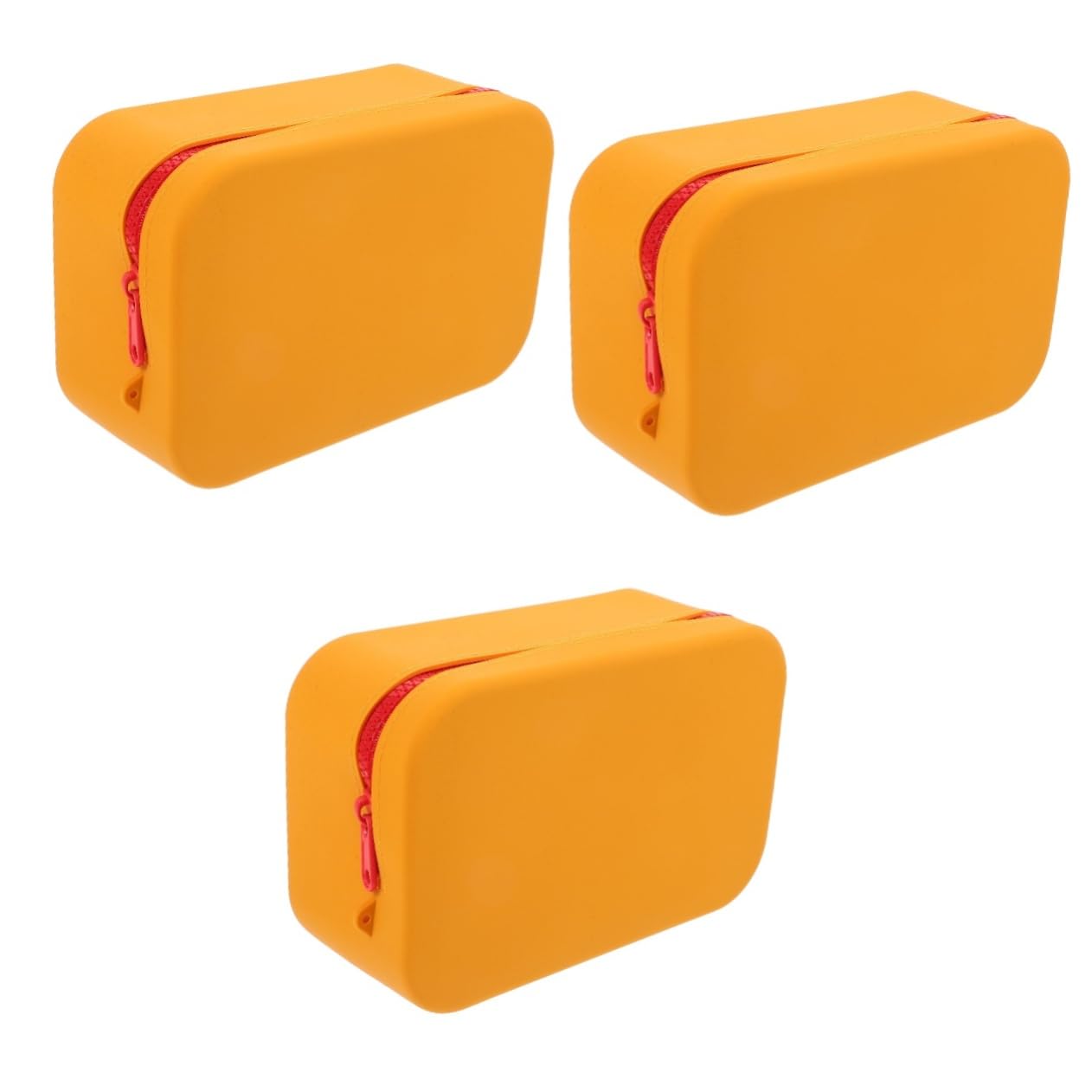 3 Piezas Bolsa de Maquillaje de Silicona de Gran Capacidad y Organizador de Artículos