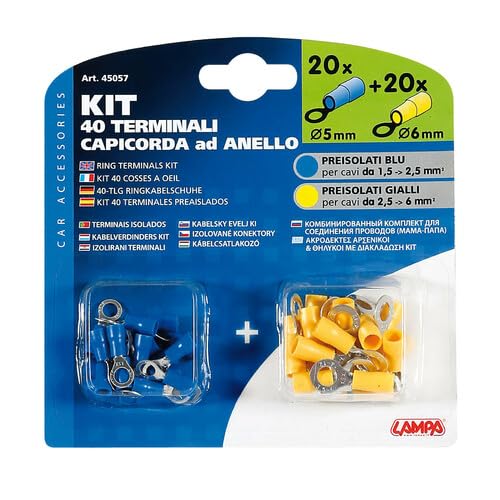 Lampa 45057 Kit 40 Ring Terminals, Yellow/Blue - Image 3