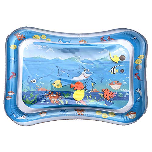 WeTest Inflatable Tummy Time Water Play Mat for Infants Toddlers, Premium Tummy Time Baby Water Mat,Fun Time Play Activity Your Baby\'s Stimulation Growth -Shark
