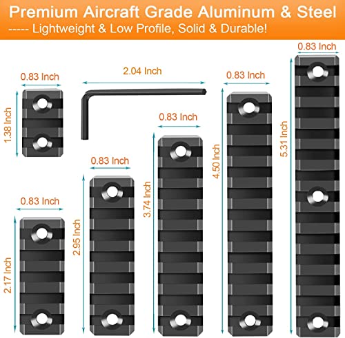 HOUSON Aluminium Picatinny-Schiene, Picatinny Schiene Adapter Montageschiene schiene Rail Mount Basis Airsoft(7-Slot)