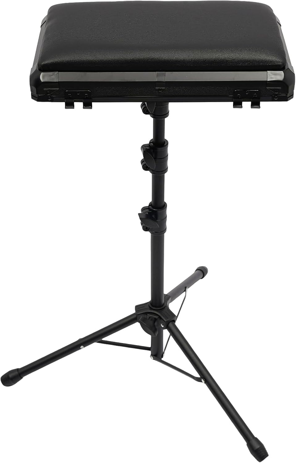 Tattoo Travel Case with Tattoo Armrest, Portable Rolling Makeup Case with 4 Universal Wheels and Combination Lock, Removable Trolley Make Up Case for Esthetician Embroiderer (Metal Panel)