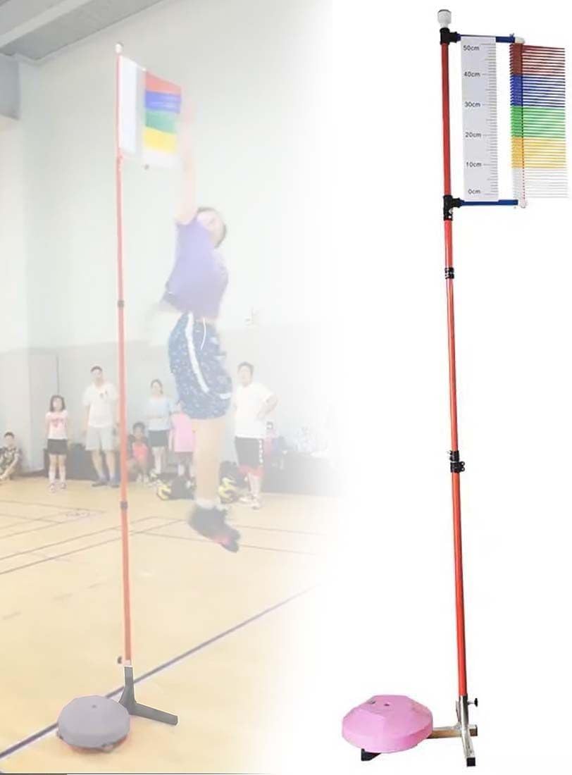 Free-Standing Jump Measurement Tester，Adults Vertical Jump Tester, Floor Standing High Jump Training Equipment, Vertical Test Jump Measurement Tester, Indoor Outdoor Sports Fields, 1.2m-3.5m