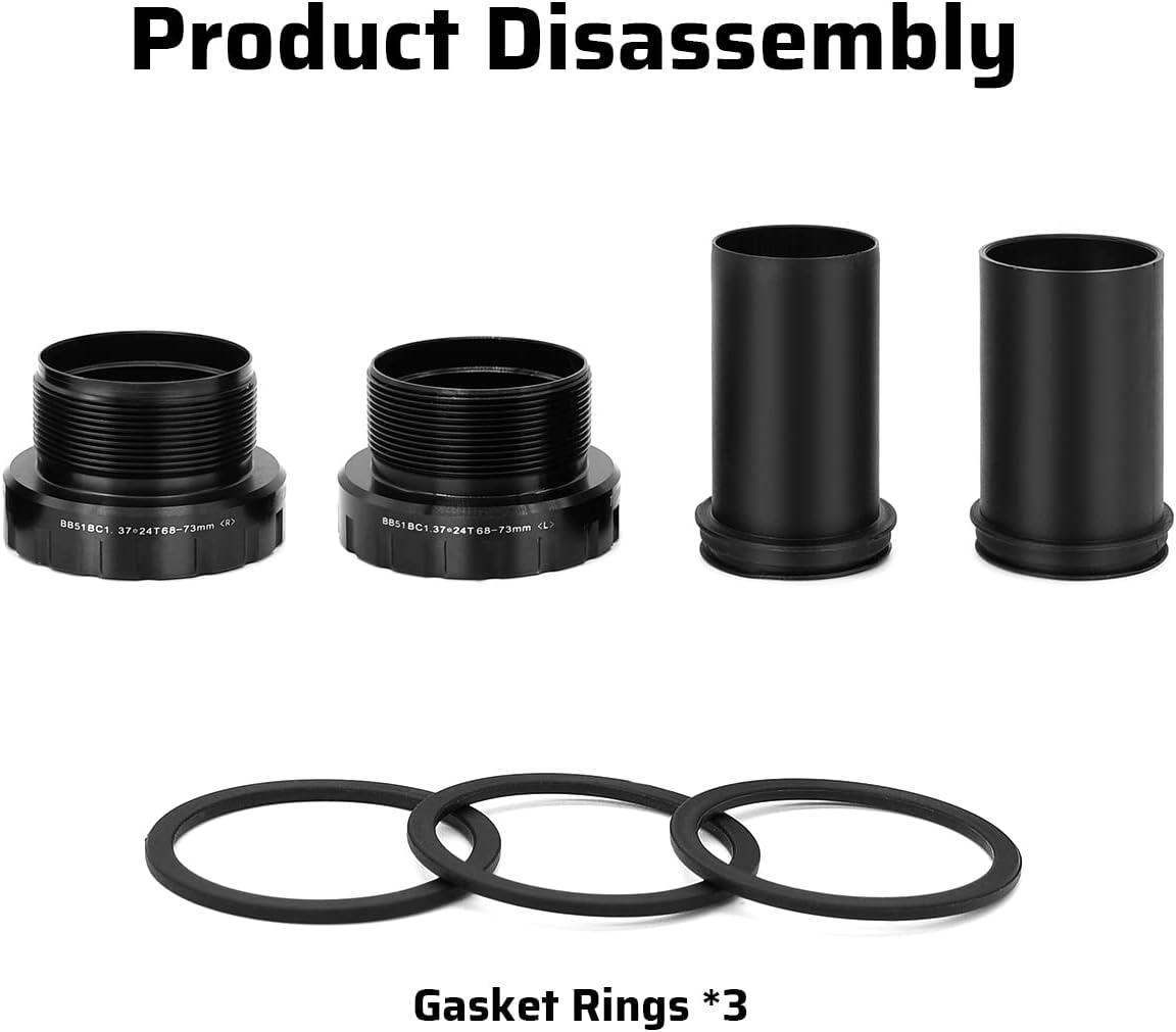 Thinvik Bottom Bracket, BSA 68-73mm English for 24mm Spindle Crank,Compatible with Shimano Crankset