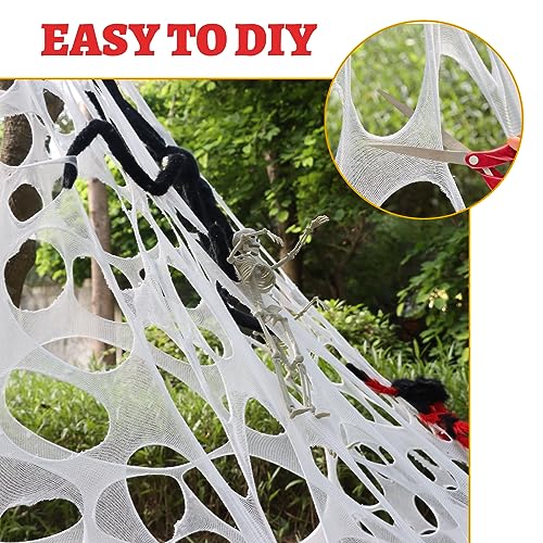 Image of Spider Web Halloween Decorations Outdoor: Giant Halloween Spider Cobwebs