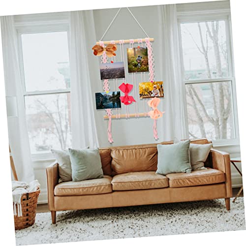 Support mural pour barrettes macramé idéal pour chambre de fille