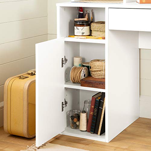 South Shore Crea Craft Table Wth Hutch-Pure White #TOP4