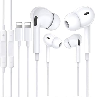 2 Pack Earphones for iPhone,Headphones,In-Ear Stereo Noise Isolating Earbuds, Mic and Volume Control Compatible with iPhone 14/14 Pro/13/13 Pro/12/12 Pro/SE/11/11 Pro Max/XS Max/X/XR/8/7