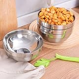 1PC Double Layer 201 Stainless Steel Bowl Multi-purpose StackableBowls for Dinner Dessert Fruit Salad Kitchen Tableware Utensils 550ml