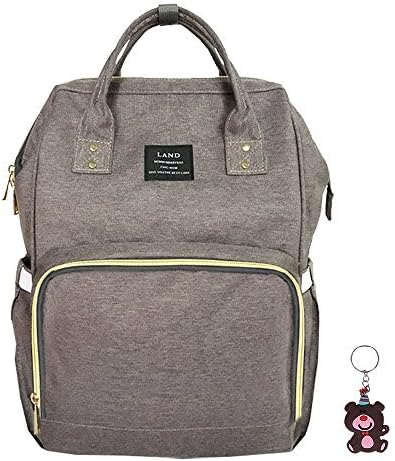Diaper Bag Waterproof Travel Backpack Stylish Nappy Bags, Gray, Size No Size