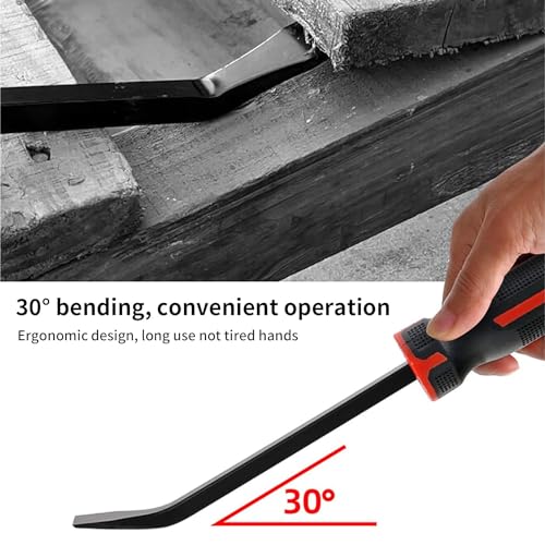 Ezweiji Brecheisen, Profi Hebeleisen Stemmhebel Brecheisen Brechstange mit Kunststoff Softgriff und Metall Schlagköpfen (12 inch)