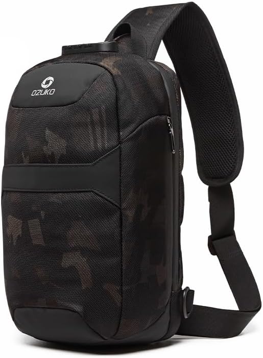 ZUK Anti Theft Sling Bag Shoulder Crossbody Backpack Waterproof Chest Bag with USB Charging Port Lightweight Casual Daypack