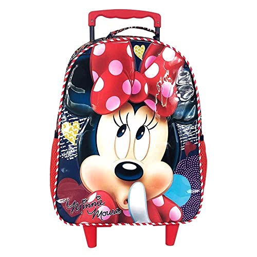 Kit Mochila De Rodinha Minnie R1 + Lancheira Xeryus Cor: Vermelho
