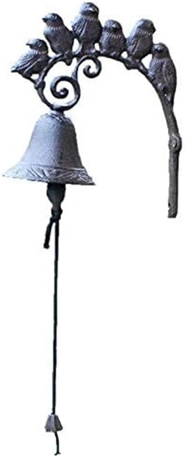 Cast Iron Dinner Bell Cast Iron Wall Hanging Bell for Wall Mount Welcome Cast Iron Wireless Porch Garden Decoration