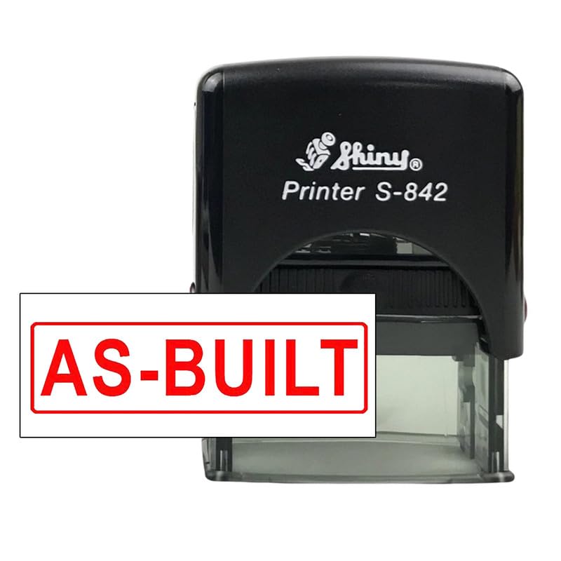Stampcrafters Shiny S-842 AS-Built Self Inking Office Stamp Refillable Personalized Rubber Stamp.