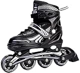kufen k2 inliner 1.Inline-Skates einstellbar: Inliner Roller Mädchen mit 3 Segmenten passen sich an Sie an, der Schuh möchte die genaue Passform haben, wenn die Kinderfüße wachsen, fühlt sich angenehm länger an als immer, drei Größen erhältlich: S31-34; M35-38; L39-4
