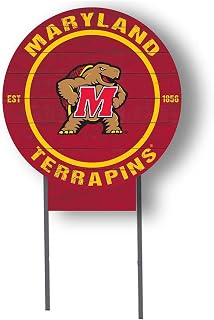 KH Sports Fan Maryland Terrapins 20"x20" Circle Logo Lawn Sign, One Size, Team Color