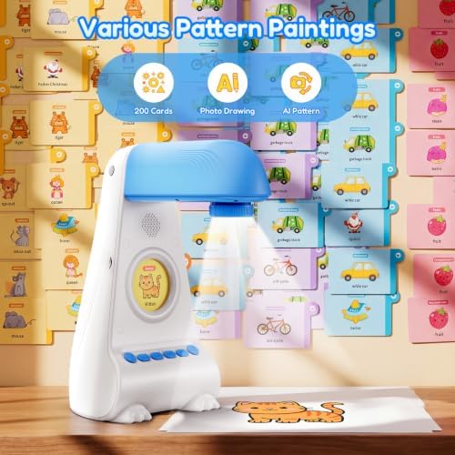 Kikidex AI Drawing Tracing Projector, Gift for Boys & Girls Ages 3+ -Blue — 사진 5