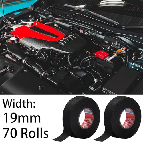 Outus Wire Harness Cloth Electrical Tape Wire Loom Harness Automotive Heat Proof Cloth Tape for Automotive Electrical Wrap Protection Insulation Cable Fixed (75 Roll,3/4 Inch X 49.2 ft) by Outus - Image 2