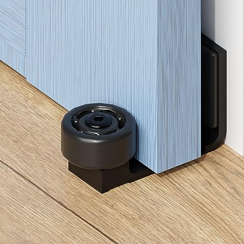 Wolfbird Adjustable Sliding Door Floor Guide, Universal Style,Wall Mounted Barn Door Floor Guide Roller Bottom Bracket - Image 4