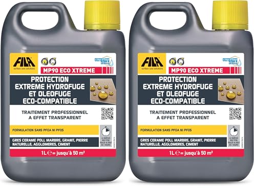 FILA MP90 ECO XTREME protecteur marbre et pierre hydrofuge antitache pour sols 2x1L