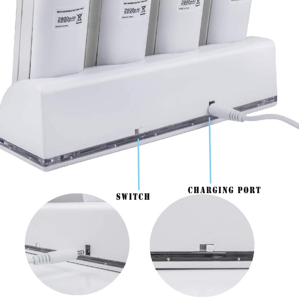 Chargeur pour télécommande Wiimote - Station de charge Surnous pour Wii - Station d'accueil Wii - Chargeur pour station de charge Wiimote