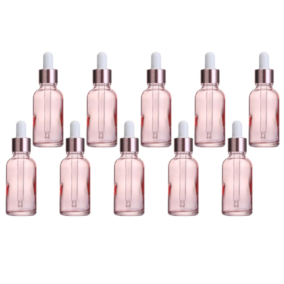 30 Pezzi Flacone Contagocce in Vetro Rosa da 20ml Portatile