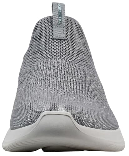 Skechers Women's Slip-ins: Ultra Flex 3.0 – Smooth Shoes, Grey/Light Blue, 7.5