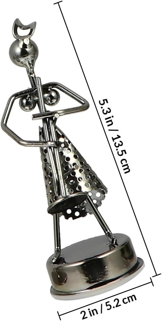 MERRYHAPY 5pcs Iron Art Female Musician Figurine Set for Tabletop Display image 2