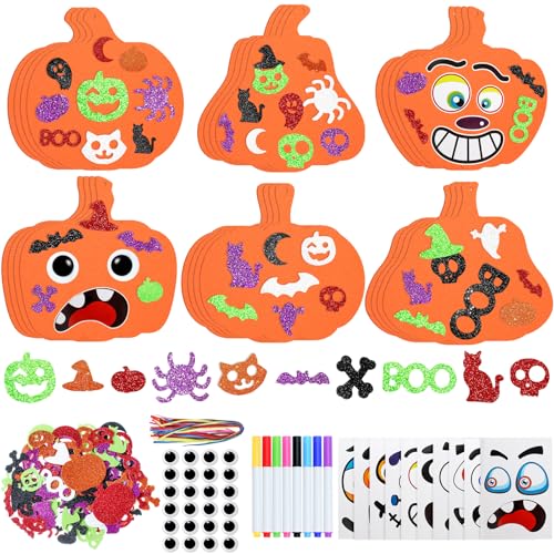 RICEDUO Halloween Crafts Kit for Kids - 290PCS Pumpkin Decorating...