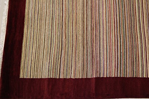 Rugstc 6'4 X 9'10 Gabbeh Area Rug Made Using Vegetable Dyes With Wool Pile - Gabbeh Design | 100% Original Hand-Knotted Multicolored | A 6.5X10 Rectangular Double Knot Rug #TOP4