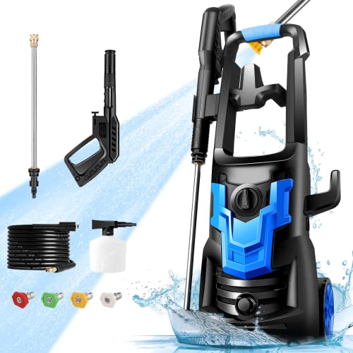 3000PSI Pressure Washer , Power Washer 2.6GPM Electric Pressure Washer 1900W Electric Power Washer with 4 Nozzles for Cleaning Cars, Driveways, Garden 3000PSI Pressure Washer , Power Washer 2.6GPM Electric Pressure Washer 1900W Electric Power Washer with 4 Nozzles for Cleaning Cars, Driveways, Garden