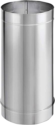 DuraVent DuraBlack - Conector de tubo de estufa de acero inoxidable de una sola pared de 24 pulgadas de largo x 8 pulgadas de diámetro, para
