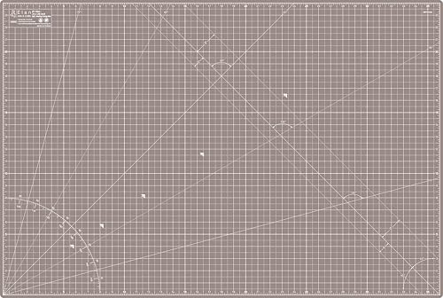 Image of Elan Cutting Mat A1 Black & Taupe, Large Self Healing Cutting Mat 24 x 36 Inch, 5-Ply Craft Board Black, Hobby Board for Crafts 24x36 Inch