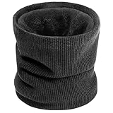 MOBUR Winter Neck Gaiter for Men and Women,Neck Warmer Face Scarf,Fleece Face Mask Scarf for Cold Weather Sport (Black)