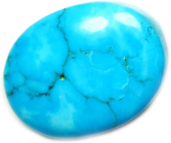 Certified 2.25 Ratti Natural Line Turquoise Firoza Oval Loose Gemstone 2 Carat for Astrology