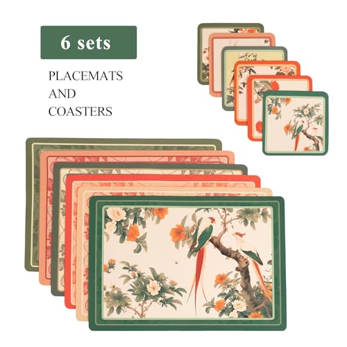 Lot de 6 sets de table antidérapants 50x35cm imperméables - 6