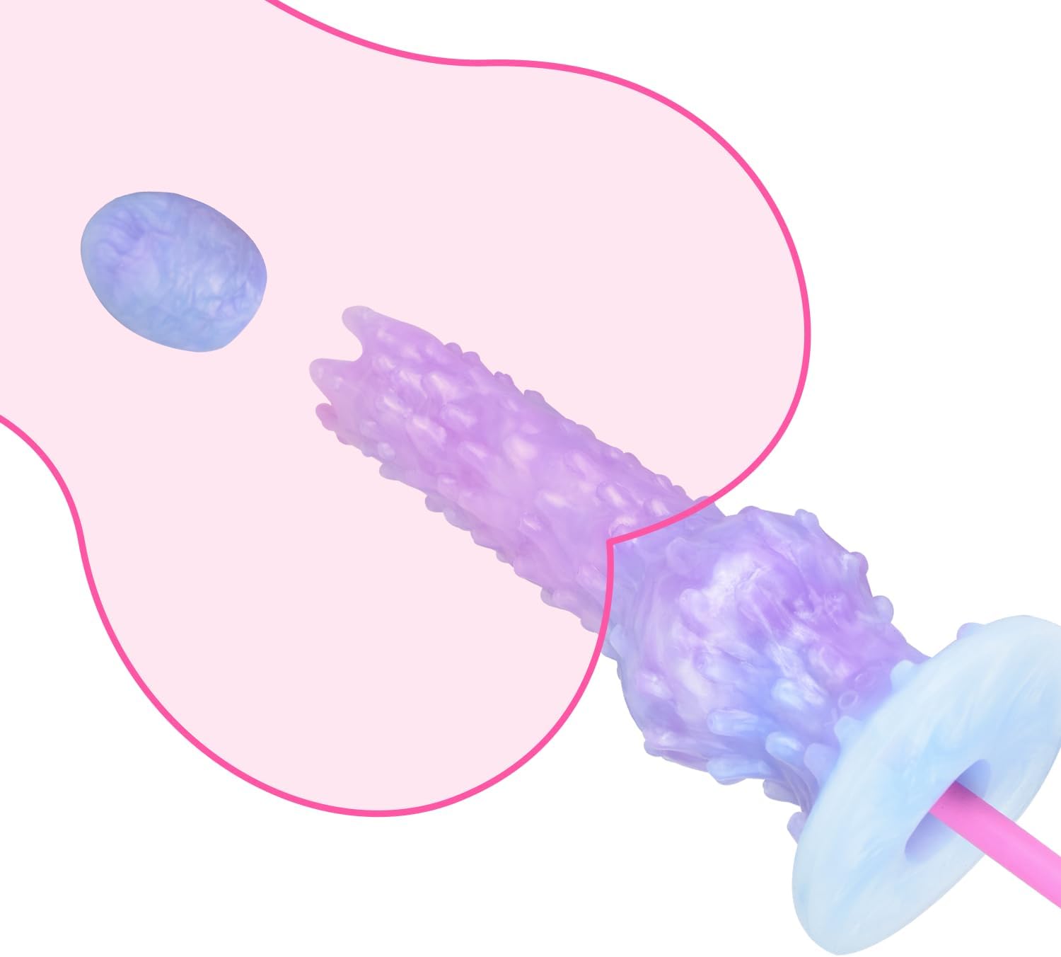 Inflate Pump Ovipositor Hollow Tunnel with 5 Silicone Eggs for Women Adult Sex Toy for Couples Masturbation (YC-SE2148-ZTOR)