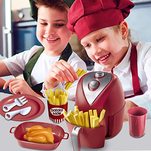 Air Fryer Chef Kids, Zucatoys, Vermelho/Metalizado Prata