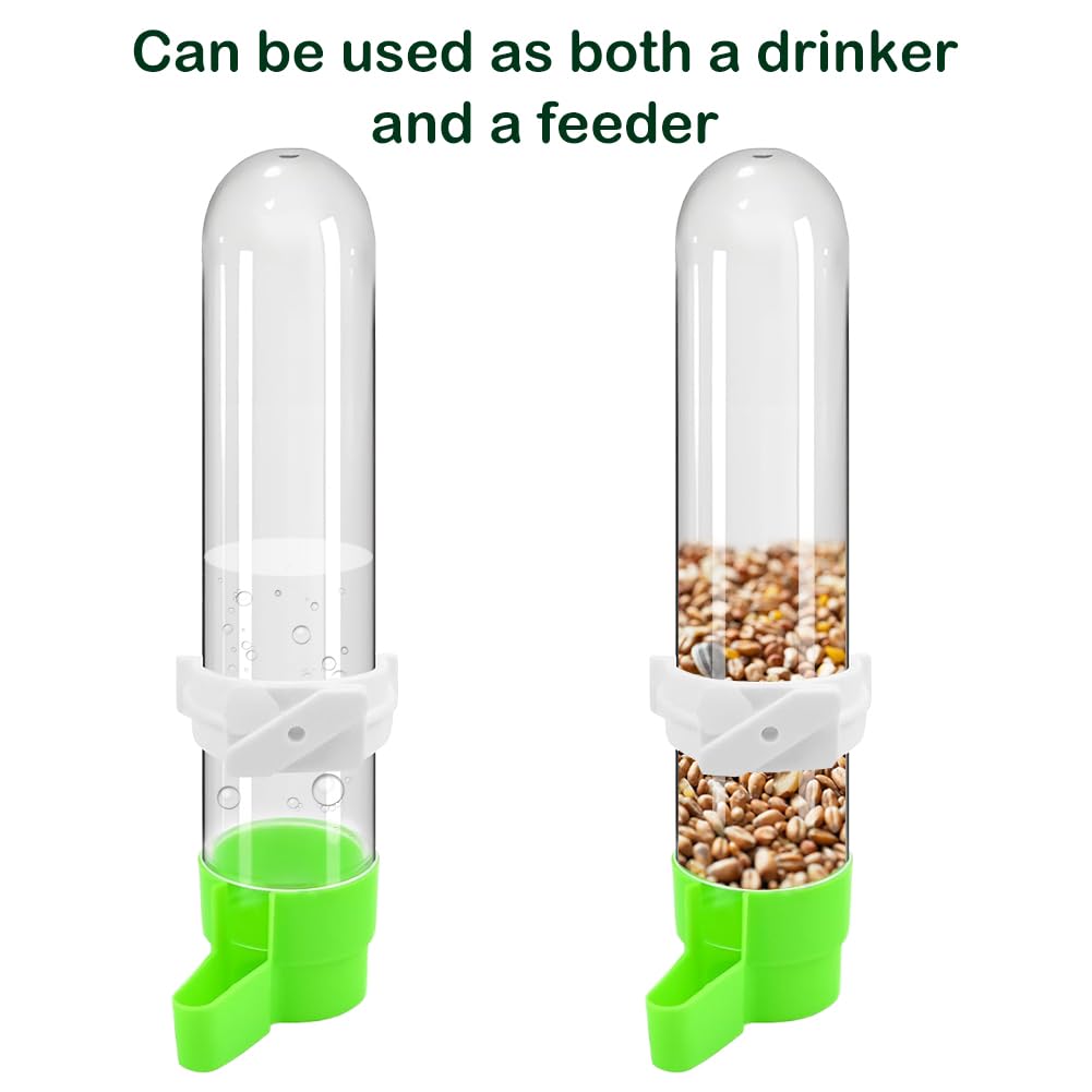 3Pcs Bird Feeder Drinker per Gabbia, Automatica Abbeveratoio per Uccelli Beverino, Abbeveratoi per Uccelli da Appendere, Dispenser D'acqua per Gabbie per Uccelli, per Pappagalli, Pappagallini