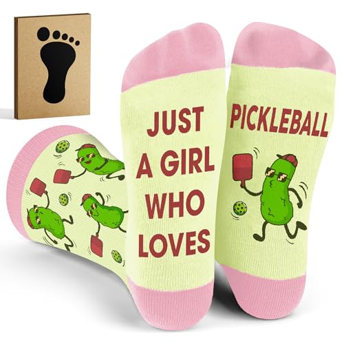 Pickleball Gifts for Women - Womens Stocking Stuffers Christmas Socks Funny Socks Outdoor Sport Accessories Gifts for Pickleball Lovers Sport Gear & Stocking Stuffers