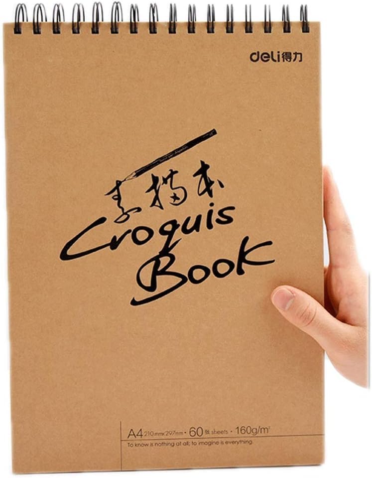 Cuaderno en blanco antiefecto fantasma de 100 gsm para organizar notas y bocetos