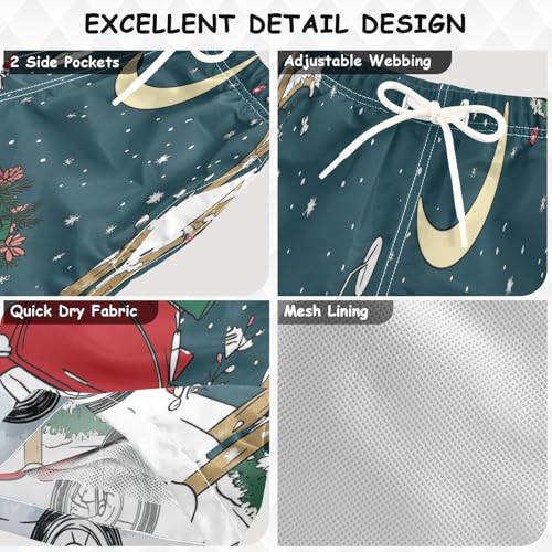 Boys Beach Board Shorts Red Motocross Moon Swim Trunk Teen Swimwear 8-16Y3