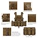 EREBUSE Tactical Airsoft Vest, Adjustable Molle Airsoft Paintball Vest for Men Coyote Brown