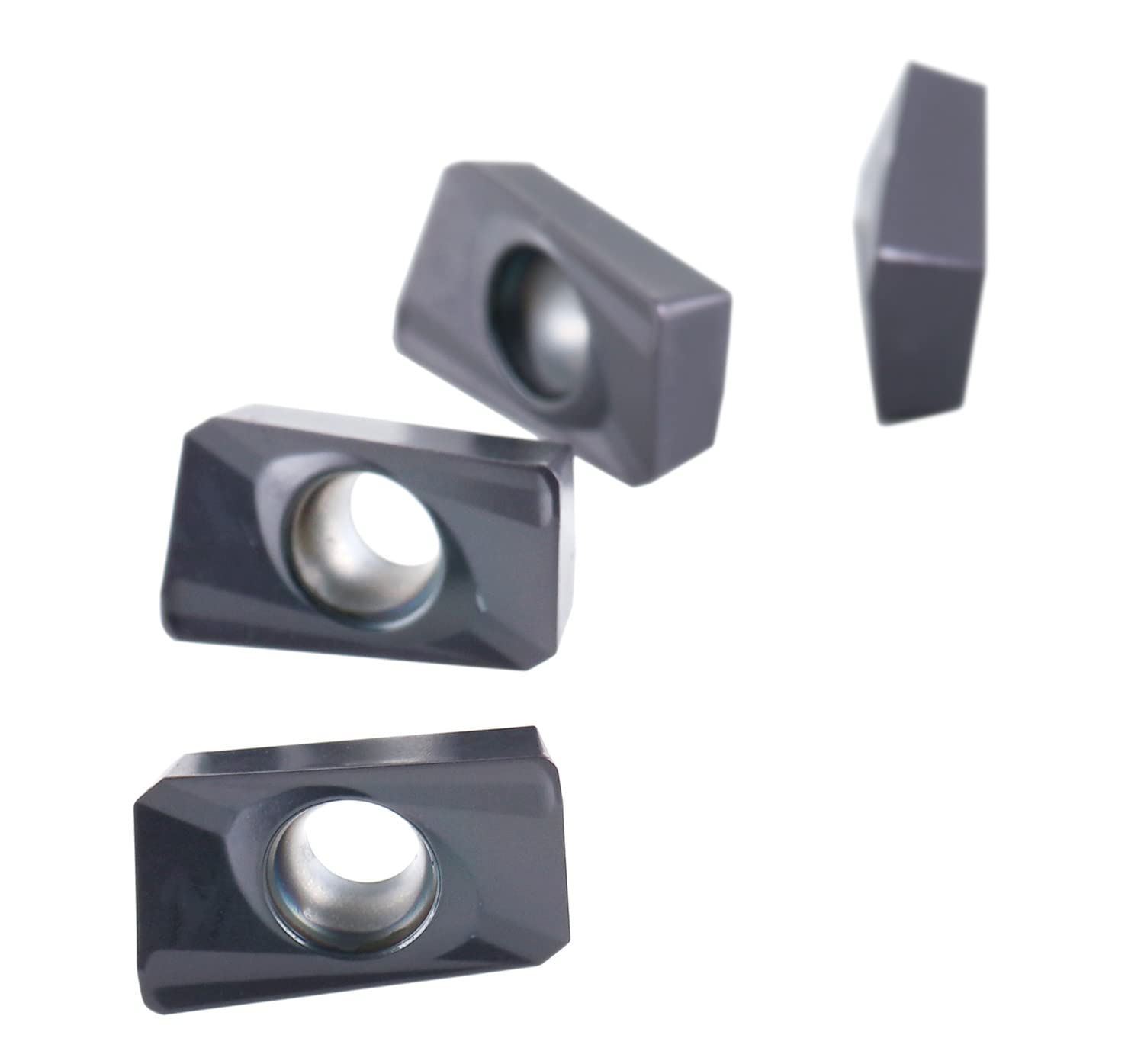 Accusize Industrial Tools APMT1604PDER-H2 PVD Coated Carbide Inserts for Machining Stainless Steel, 10 Pc Set, 1056-1604x10