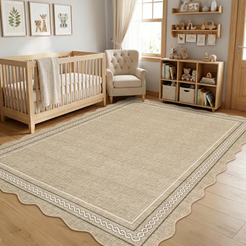 Tapete decorativo GarveeHome 5x7 pies, lavable y antideslizante miniatura 2