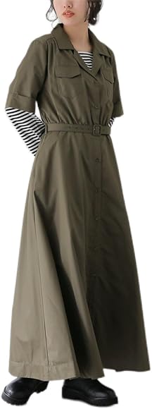 Amazon.co.jp: [スピック アンド スパン] オープンカラーベルト付き 