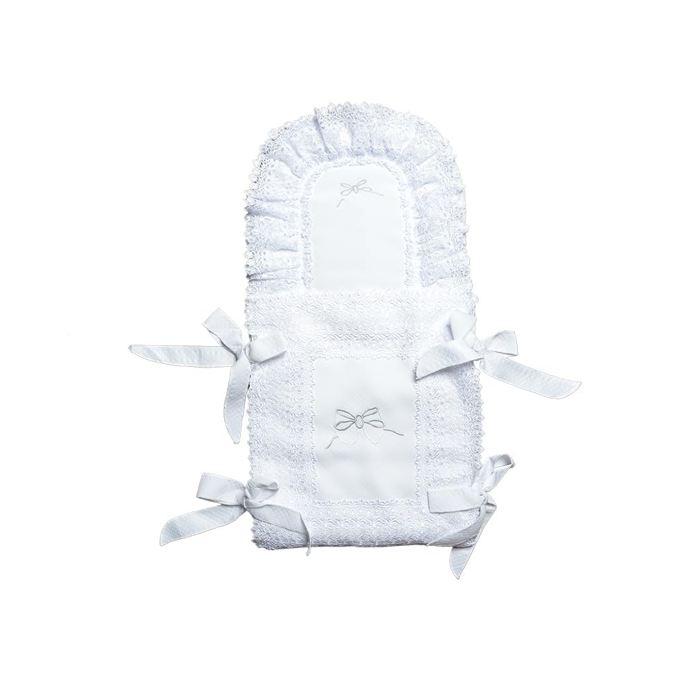 Judaica Joyce Bris Milah Poya Pillow for Brit Circumcision, Circumcise Ceremony. New Baby Boy (White)