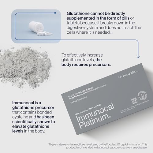Immunocal Supplement Pack of 2 – 1 Regular and 1 Platinum – Whey Protein Isolate and Glutathione Precursor – 30 Servings : Health & Household