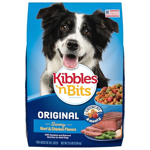 Kibbles 'n Bits Original Savory Beef & Chicken Flavors Dry Dog Food, 3.5 lb. Bag